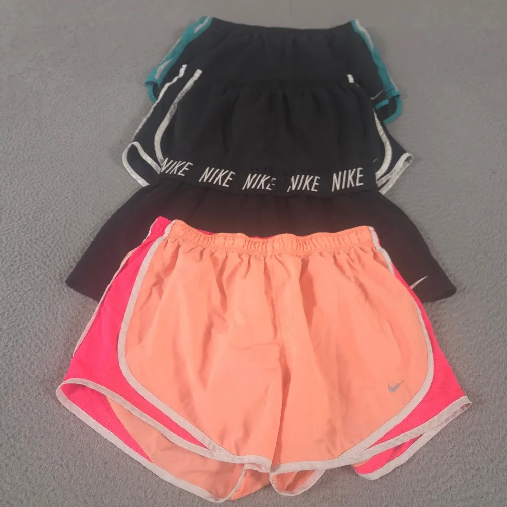 LOT OF 4 Nike Shorts Womens Large Multi Tempo Dri-FIT Running Attack Brief Lined
